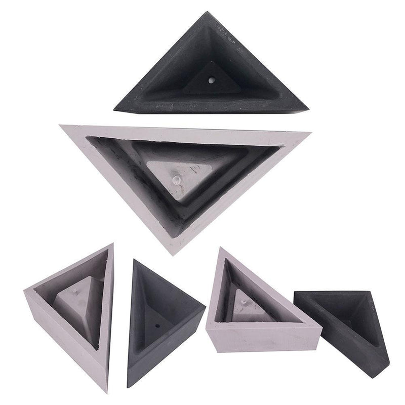 Silicone Flower Pot Mold Triangle Geometric Craft Succulent Plant Concrete Mould