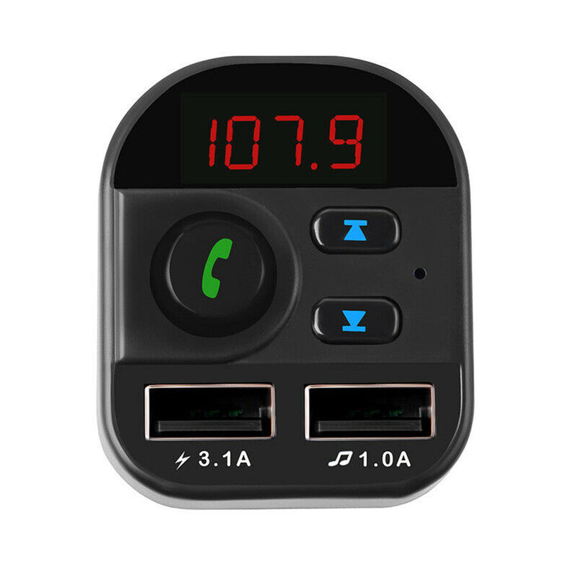 Bakeey Handsfree Wireless Bluetooth 5.0 FM Transmitter Car Charger LCD MP3 Player USB Charger 3.1A Car Accessories Handsfree