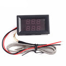 Dual Digital LED Display Thermometer K-type Industrial Thermocouple High Temperature 0.5M Sensor Probe Embedded Tester Meter