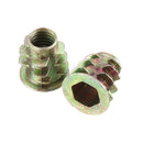 Suleve MXZN10 120Pcs Zinc Alloy Wood Furniture Hex Socket Drive Head Screw-in Threaded Insert Nut