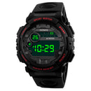 HONHX 62X-66F Fashion Luminous Display Alarm Clock Sport Style Men Digital Watch
