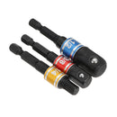 Drillpro 3Pcs Power Screwdriver Extension Bar Adapter Black Anti-rust Coating Power Tool Bits