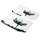 Flower Waterproof Shower Curtain Bathroom Toilet Lid Rugs Cover Mats