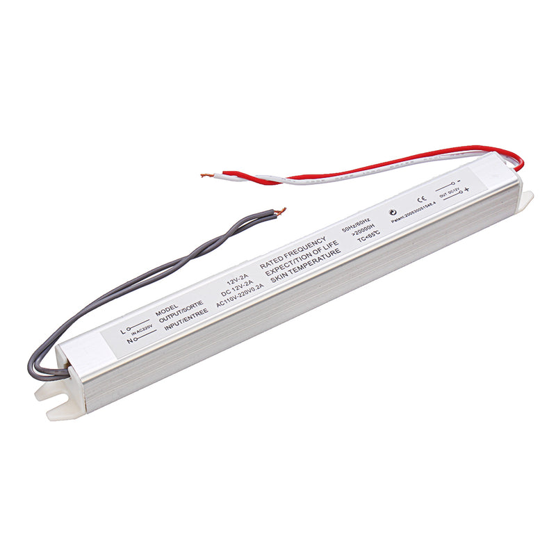 AC180-240V to DC12V 2A 25W Ultra-thin Lamp Box Switching Power Supply 188*17*17mm