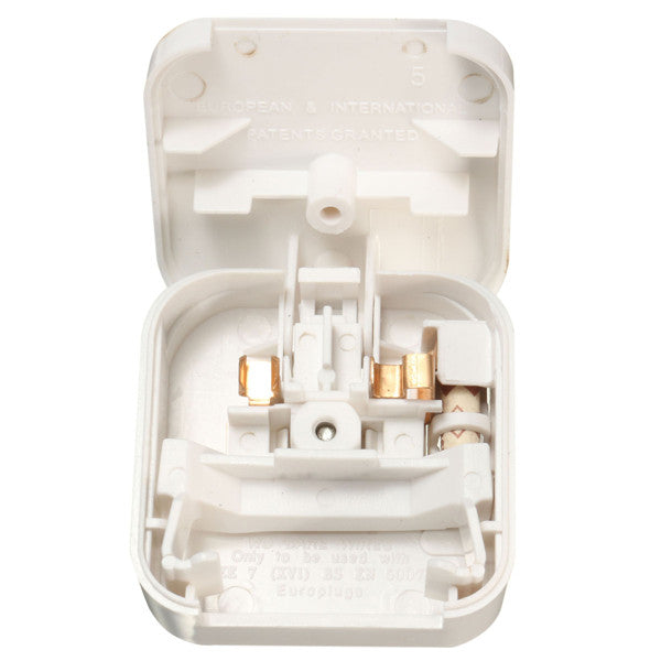 UK Converter Adaptor Plug Travel Power Connections White