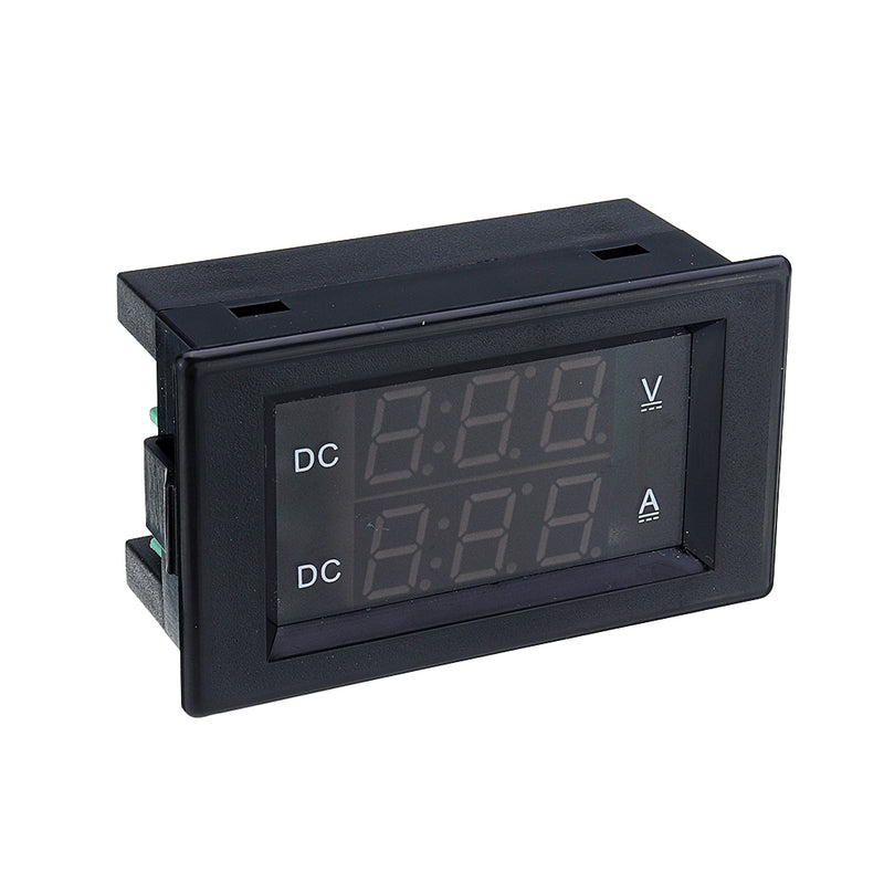 DC 300V 50A Digital Voltmeter Ammeter DC VOLT AMP Tester Gauge With Red and Green Led No Shunt With Back Cover 0.39 "LED