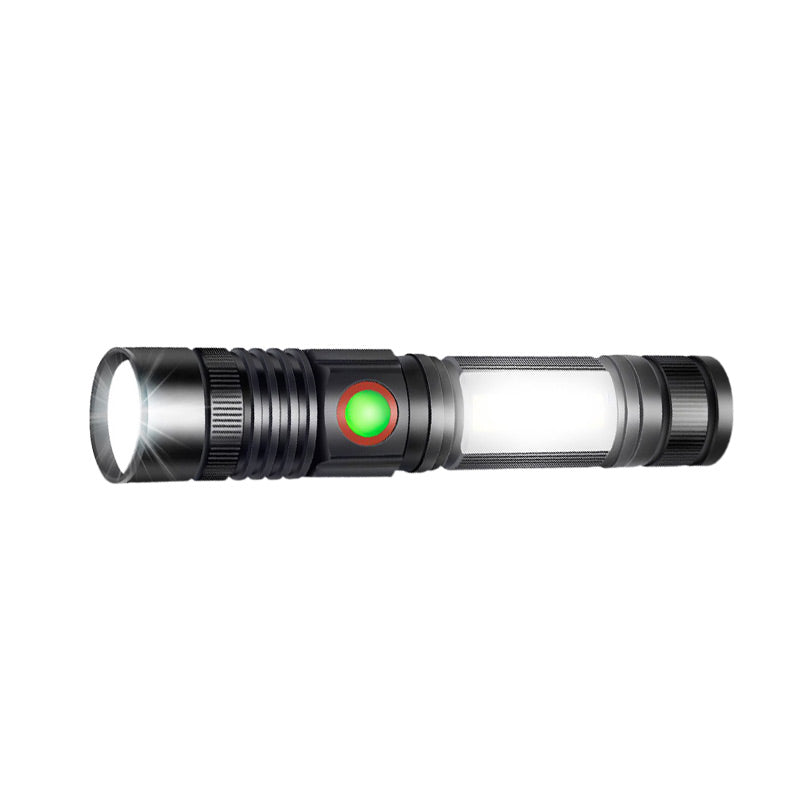 Xmund XD-FL1 3 Modes Front + Side Light USB Rechargeable Zoomable 18650 Flashlight