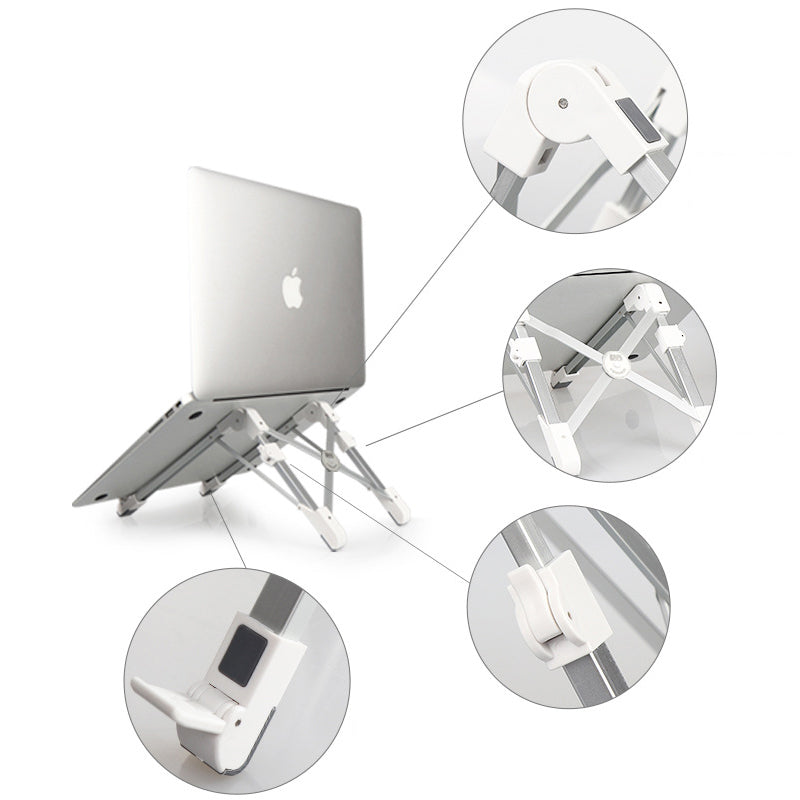 YDA-007 Foldable Laptop Stand Notebook Holder Portable Lapdesk Bracket for 11-15.6 inch Laptops