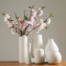 Modern White Vase Ceramic Vase Home Decoration Accessories Dry Flower Minimalist Literary Vase for Flower