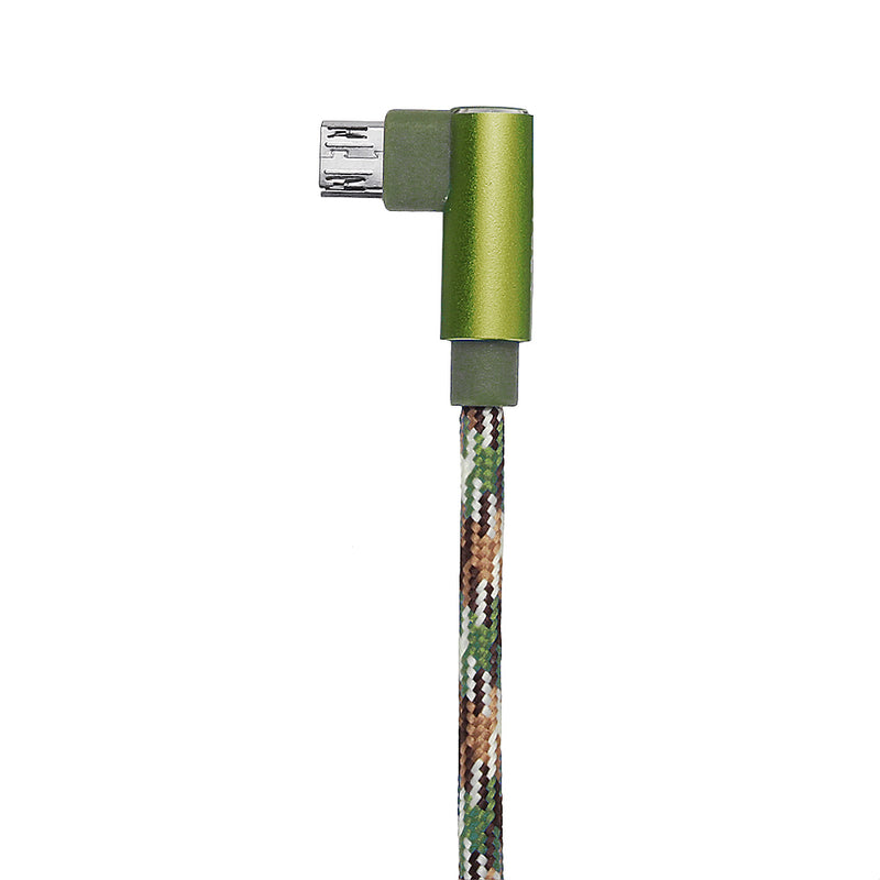 APPACS Camouflage Micro USB to USB Double 90 Dregee Right Angle Tablet Cable 1M