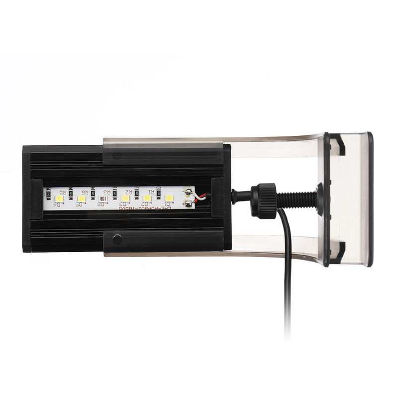 1.5W 8cm Adjustable 2835 LED Aquarium Fish Tank Super Slim Light Lamp Black