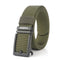 TUSHI 120cm Punch Free Black/Silver Buckle Tactical Belt Quick Release Nylon Waist Belts Casual Belt