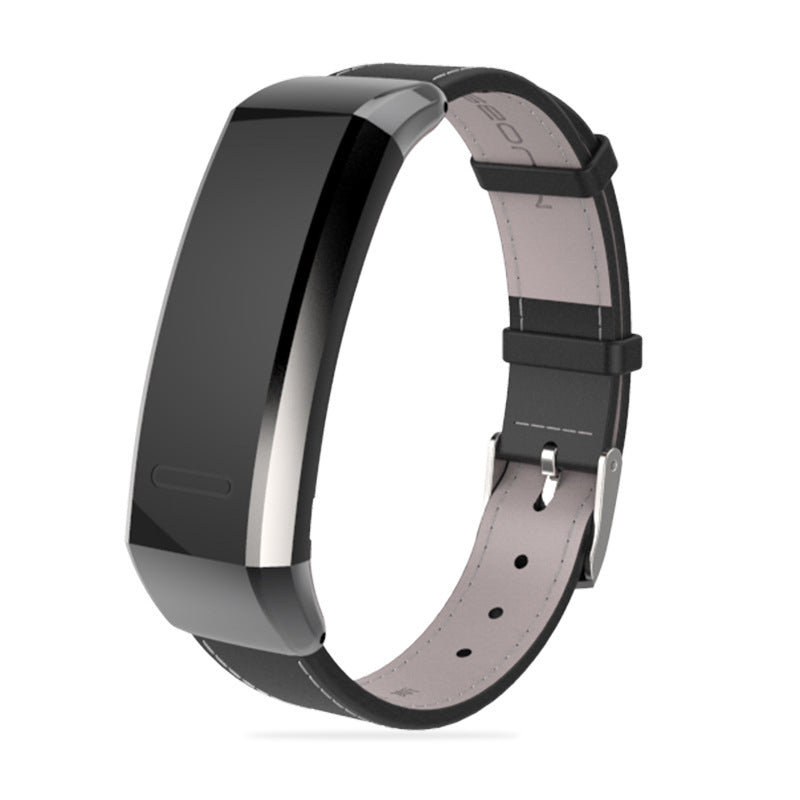 Mijobs Leather Watch Strap Replacement Watch Band for Huawei Band 2 Pro B29 B19