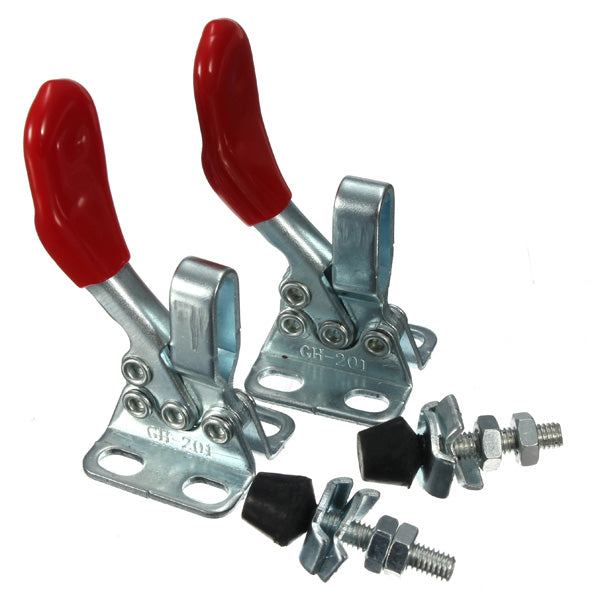 3Pcs 201A Anti Slip Handle U-shaped Bar Horizontal Metal 27Kg Toggle Clamp Horizontal Quick Release Toggle Clamping Tools Clamps Pipe Clamp Clamps for Woodworking