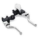 7/8" 22mm Motorcycle Handlebar Hydraulic Brake Clutch Master Cylinder Lever Reservoir Set