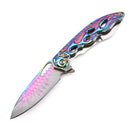 LAOTIE ZA12 195mm Stainless Steel Folding Knife Outdoor Hiking Survival Tools Kit Mini Pocket Knife