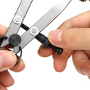 Spacing Compass Wing Divider Rotating Scriber Leather Drafting With Pencil Holder Tools Kit