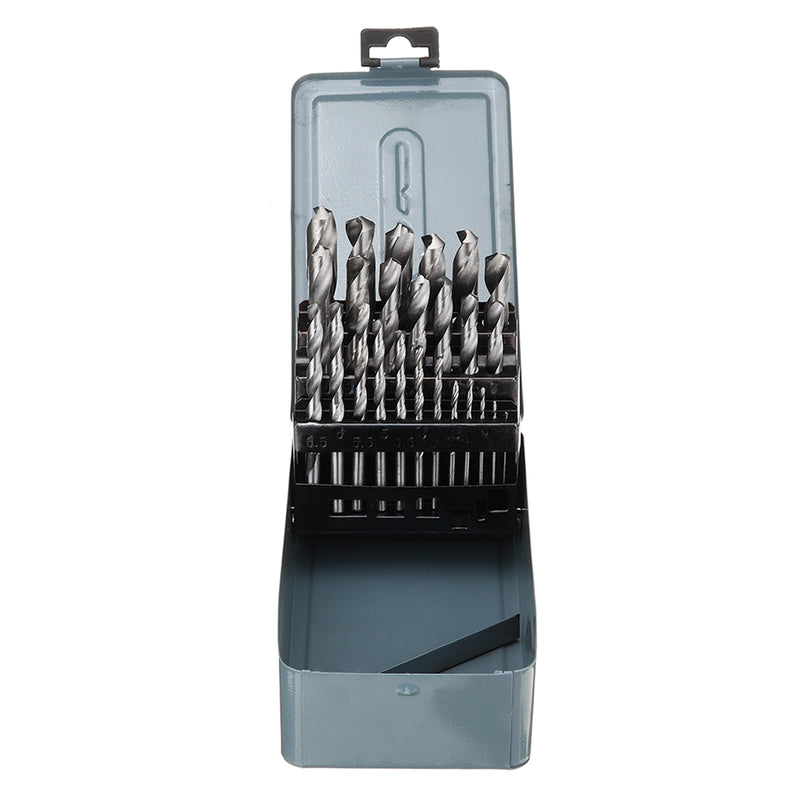 25pcs 1-13mm Straight Shank High Speed Stainless Steel Twist Drill Bit Tool Kit