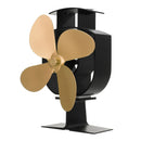 4 Blades Heat Powered Stove Fan for Log Burner Fireplace Eco Silent 6 Color