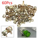 60Pcs Hose Water Pipe Air Tube Fuel Line Clamp Spring Clips