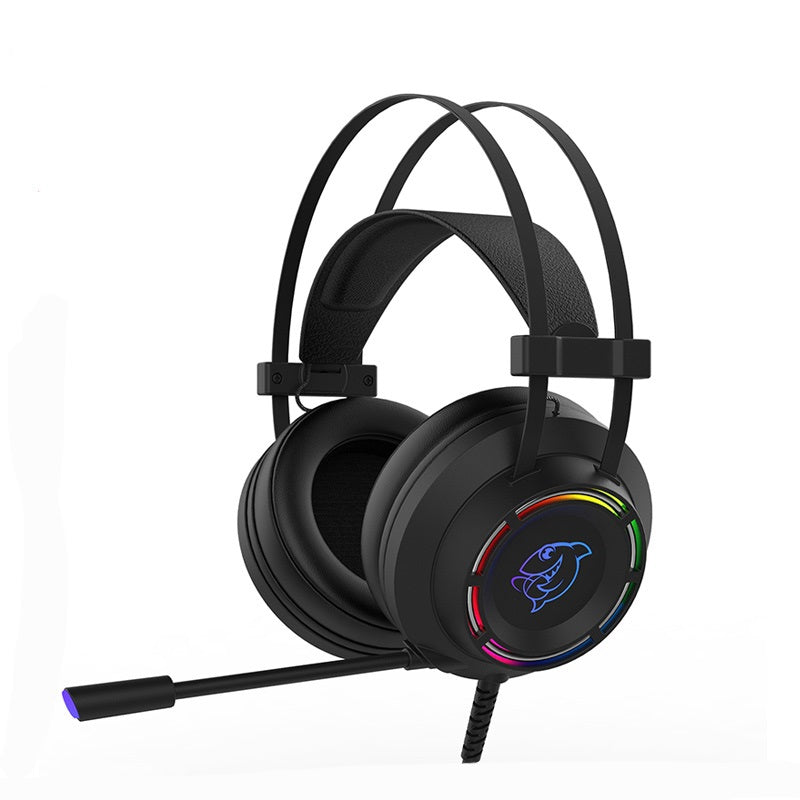 AJAZZ DOUYU DHG160 Virtual 7.1 Surround USB Static RGB Directional Microphone Gaming Headphone