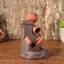Ceramic Backflow Waterfall Smoke Incense Burner Censer Cones Holder
