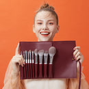 HAPPYMAKEUP 10pcs Makeup Brushes Set Full Set Of  Fiber Hair Brush Makeup Tool