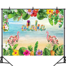 3x5FT 5x7FT Vinyl Hawaii Flamingo Beach Photography Backdrop Background Studio Prop