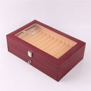 24 Pens Fountain Display Case Holder PU Leather Storage Collector Organizer Box Desktop Organizer