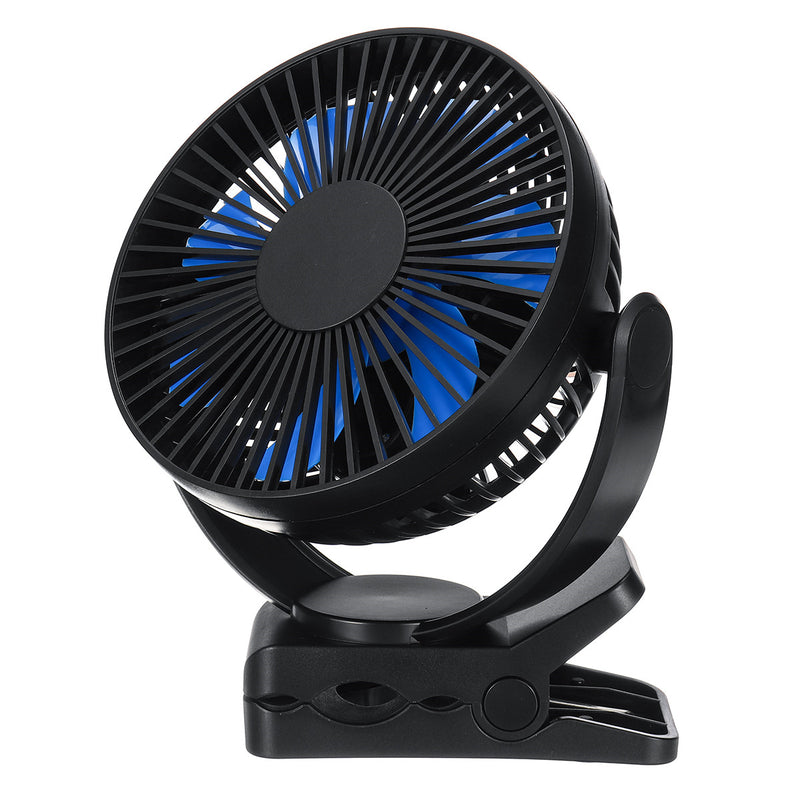 360 Portable 3 Speed USB Clip On Timing Desk Fan Pram Car 5000mAh Rechargeable