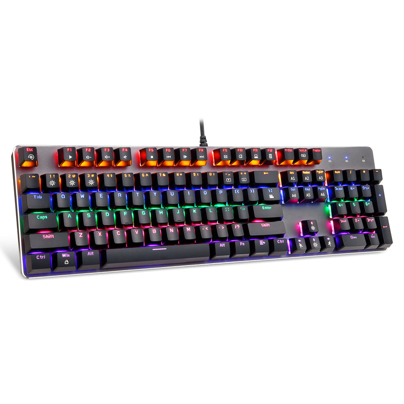 Motospeed K73 104 Keys Wired Mixed Light Mechanical Keyboard with RGB Custom Light for Desktop Laptop