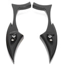 Pair Motorcycle Rear View Mirrors For Harley Cruiser Bobber Chopper Aluminum Black