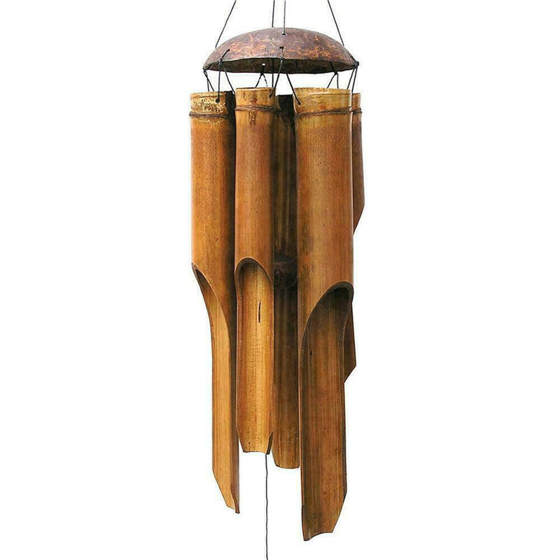 Coconut Wood Handmade Bamboo Wind Chimes Big Bell Tube Wind Chime Home Decor