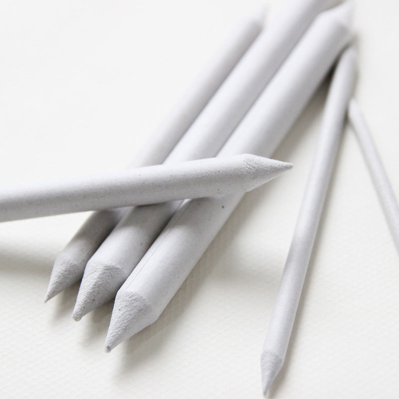 6 Pcs Sketch Tortillon Smudge Stump Stick Painting Supplies Rice Paper Premium Art White Drawing Pen Tool Art Sets