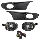 Pair Car Front Bumper Fog Lights Lamp with Grilles Harness Amber for VW Jetta MK6 2011-2014