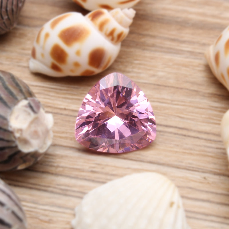 12mm Pink Sapphire Unheated Trillion Cut DIY Making Loose Gemstone