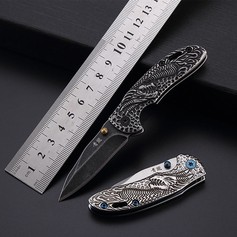 LAOTIE 0611 130mm Stainless Steel Mini Folding Knife Outdoor Survival Tools Kit Hiking Climbing Multifunctional Knife