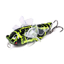 HENGJIA 1PCS Cicada-shaped Fishing Lure Rotating Tail Popper Topwater Swim Crankbait Artificial Hard Bait