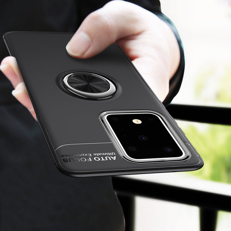 Bakeey 360 Rotating Magnetic Ring Holder Soft TPU Shockproof Protective Case for Samsung Galaxy S20+ / Galaxy S20 Plus