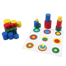 Kids Montessori Wooden Sensory Toys Baby Early Educational Development Practice Colorful Cylinder Toys Gift