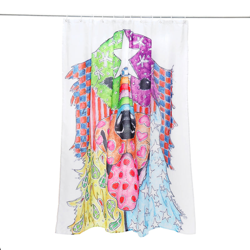 180 x 180CM Shower Curtain Dog Pattern Print Waterproof Polyester Bathroom Shower Curtain