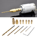 12pcs 0.5-3mm Small Electric Drill Bit Chuck Collet with Micro Twist Drill Set and Allen wrench