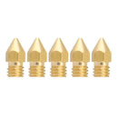 5PCS 1.75mm/1.0mm Copper MK8 Thread Extruder Nozzle For 3D Printer