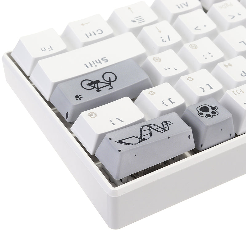 Five-sided Dyesub PBT OEM Profile Yellow Dog Space Bar 6.25u Novelty Keycap + ESC Enter Keycaps