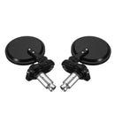 7/8inch Foldable Motorcycle Aluminum 3inch Round Handlebar End Rear View Mirrors