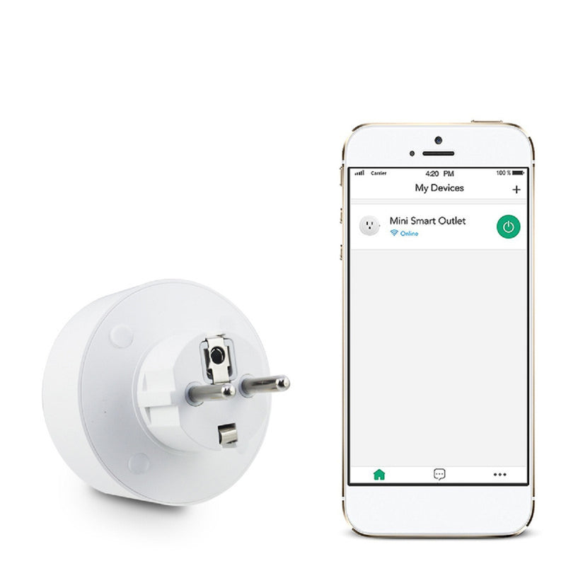 125V 1250W Rated Power 70x50mm Smart Plug Socket Work with Alexa/ Echo Socket Connector