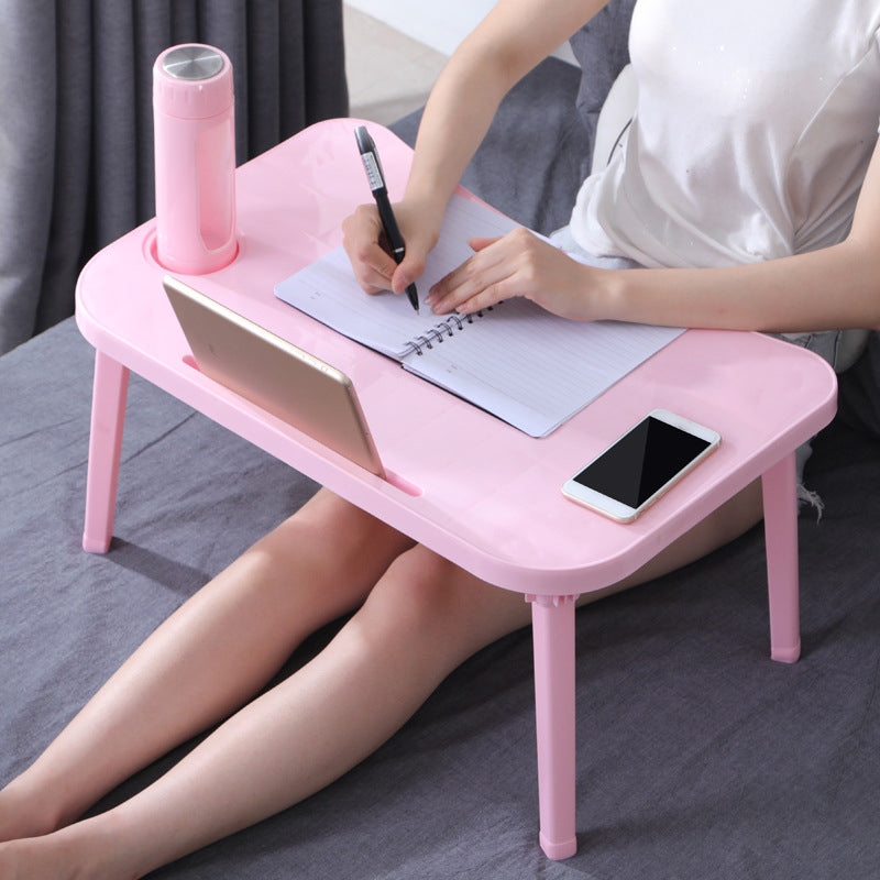 Folding Laptop Desk Notebook Table Breakfast Serving Bed Trays Adjustable Foldable with Flip Top and Legs Computer Desk Stand