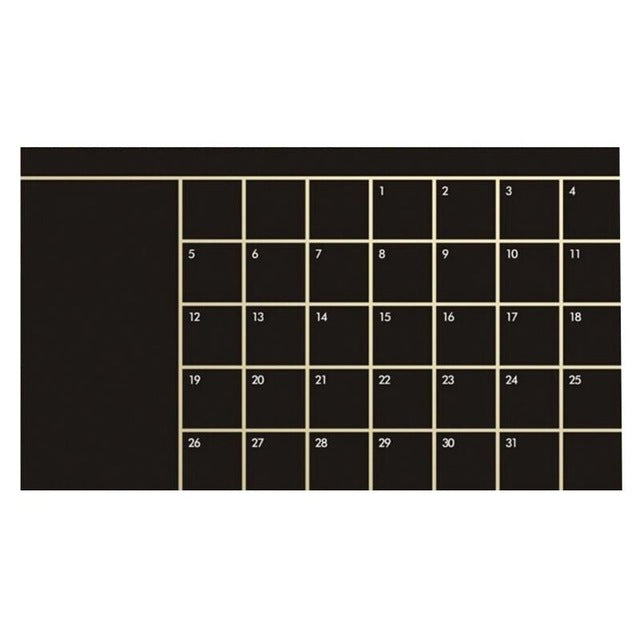 Month Calendar Chalkboard Sticker Blackboard Removable Planner Wall Stickers Black Board Decor
