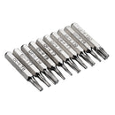 Drillpro 10pcs 4mm CR-V Screwdriver Bit Set Slotted Torx Batch Head Bit Mobile Phone Repair Tools Kit