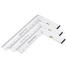 Drillpro 200/250/300mm 90 Degree Angle Ruler Aluminum Seat Woodworking Ruler With Horizontal Tube